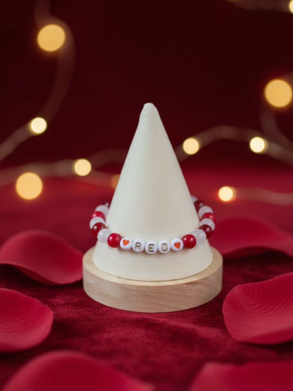 RED Era Beaded Friendship Bracelet | Handmade Letter Bead Friendship Bracelet